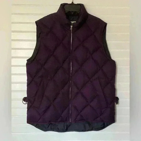 EDDIE BAUER Down  womens full zip puffer vest  Quilted purple size Small/ Petite - Picture 1 of 10